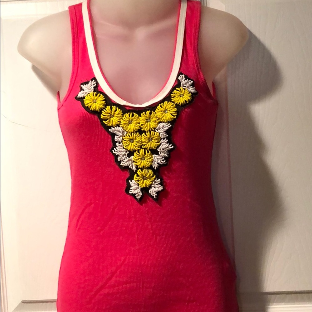 Tory Burch Desert Blooms beaded Tank top x/s